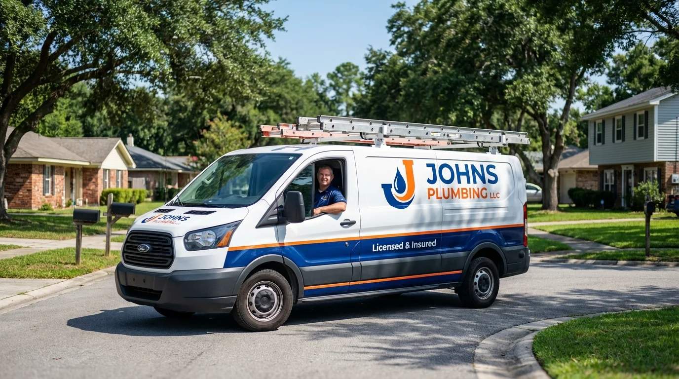 Johns Plumbing LLC service van in Church Rock, NM