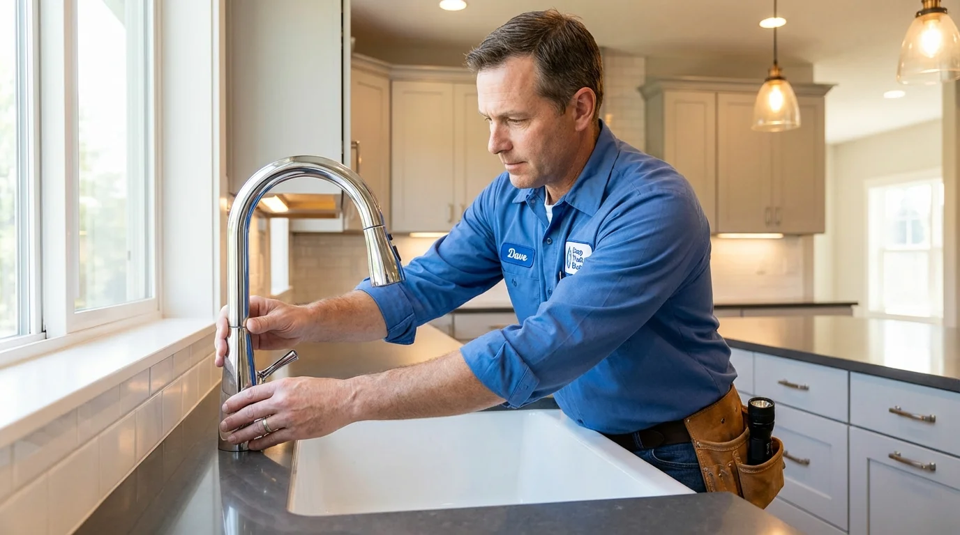 Kitchen faucet installation by Johns Plumbing LLC in Church Rock