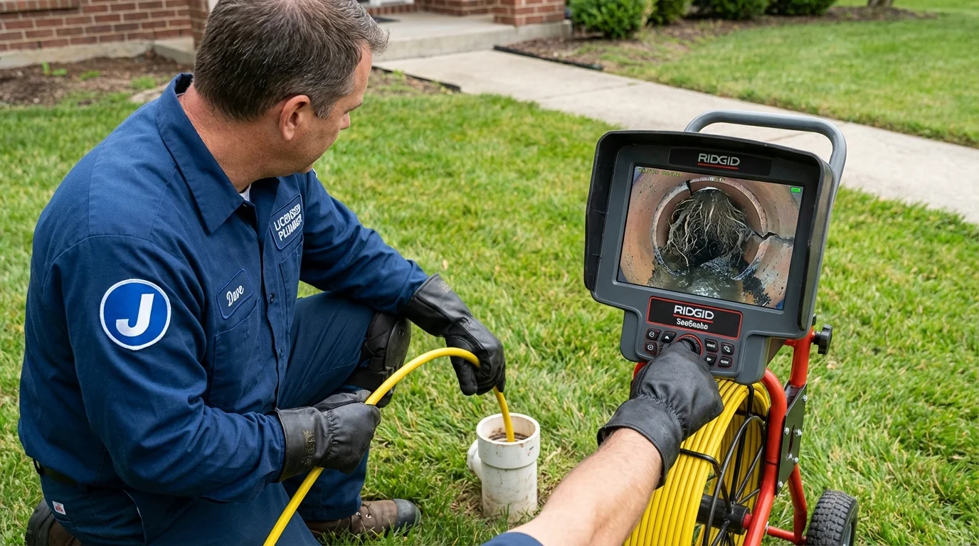 Sewer camera inspection being performed by Johns Plumbing LLC in Church Rock
